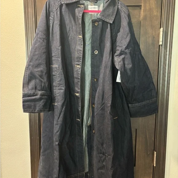 NWT Old Navy Dark Blue Denim Barn Jacket Size XL - Picture 6 of 9